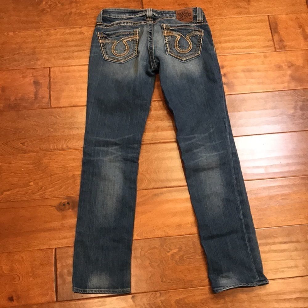 Big Star Distressed Skinny Jeans with Contrast Stitching